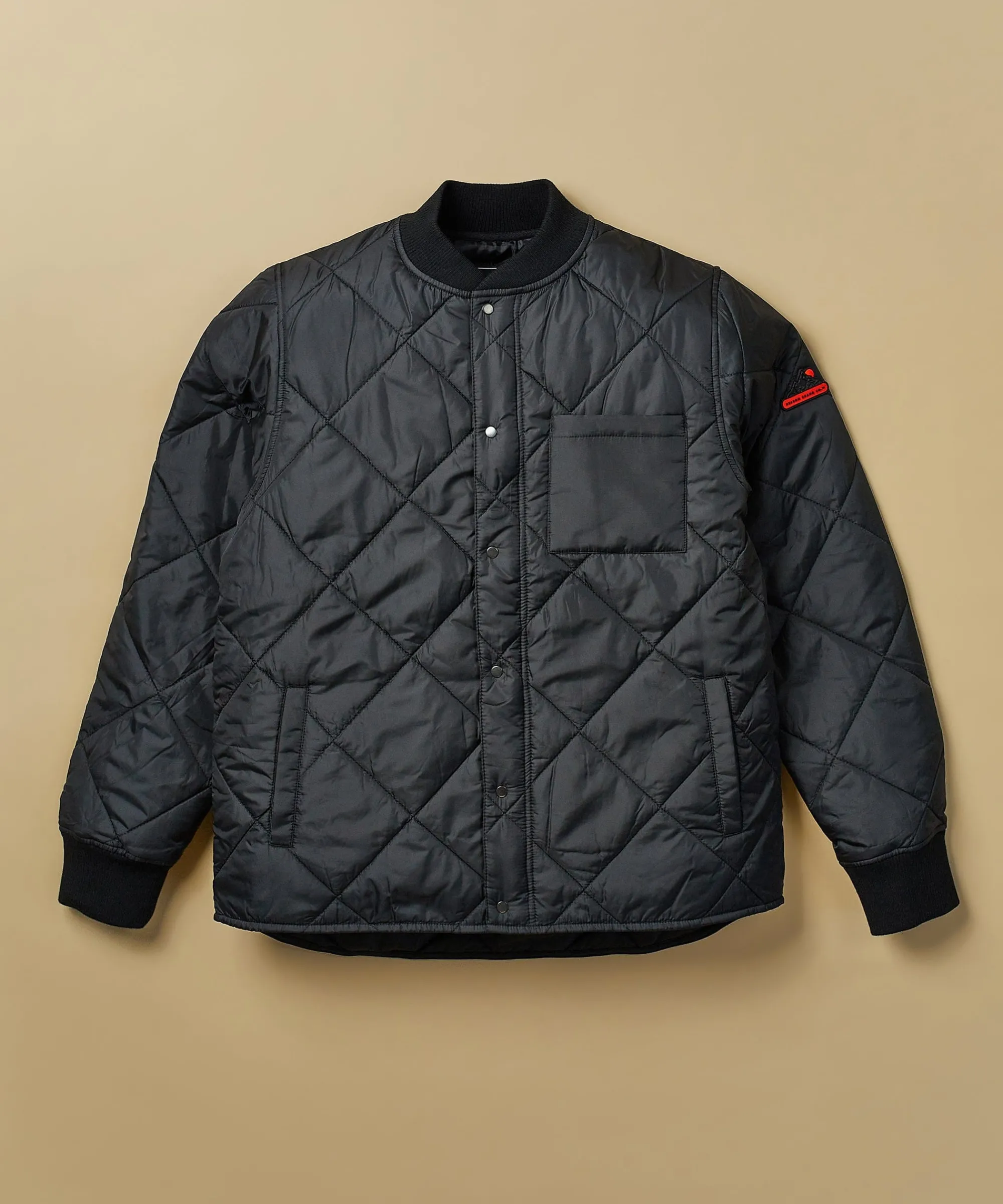 quilted_shirt_jacket_with_lining__black_0.webp Fashion Quilted Shirt Jacket With Lining - Black Quilted Jackets