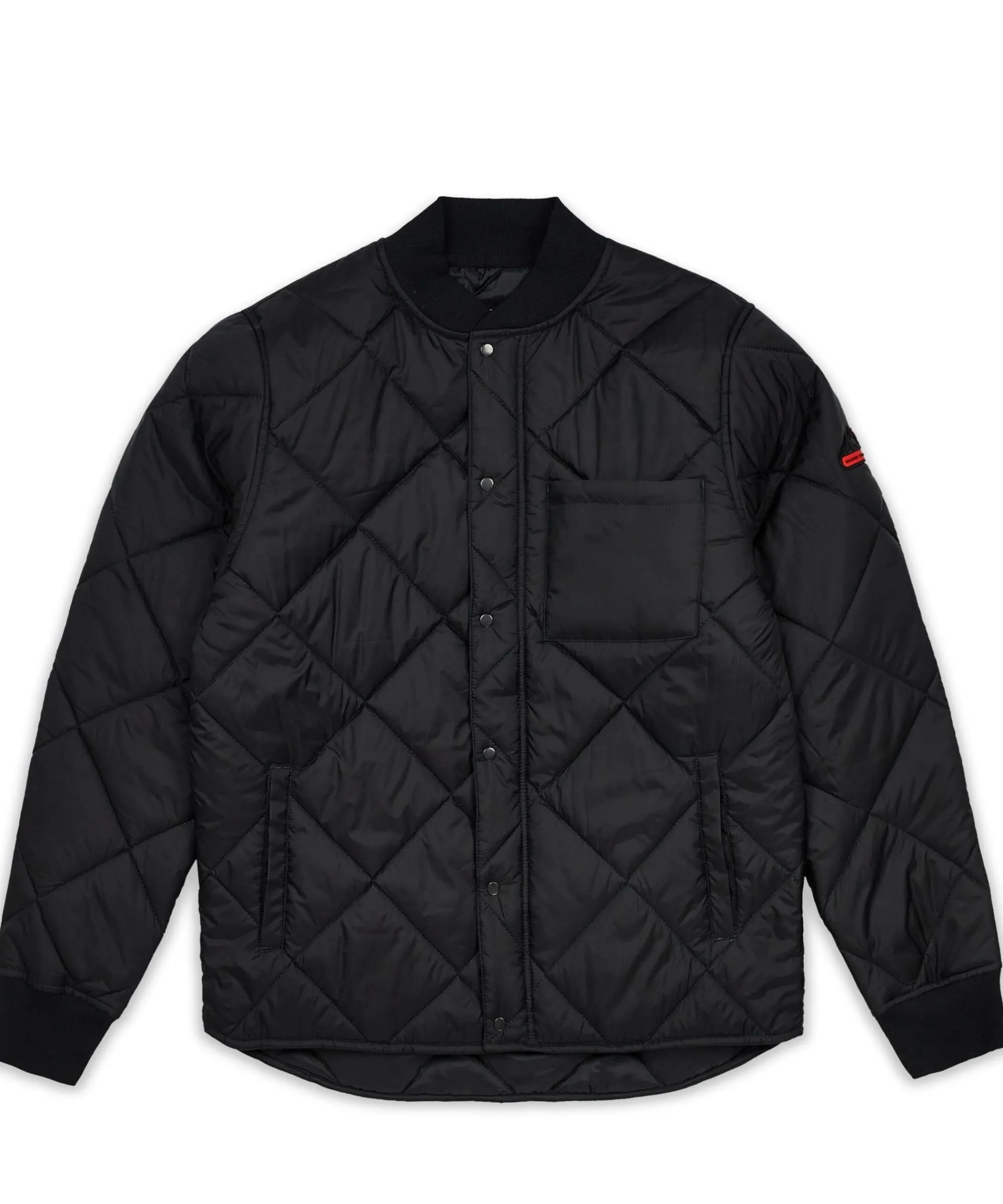 quilted_shirt_jacket_with_lining__black_1.webp Fashion Quilted Shirt Jacket With Lining - Black Quilted Jackets