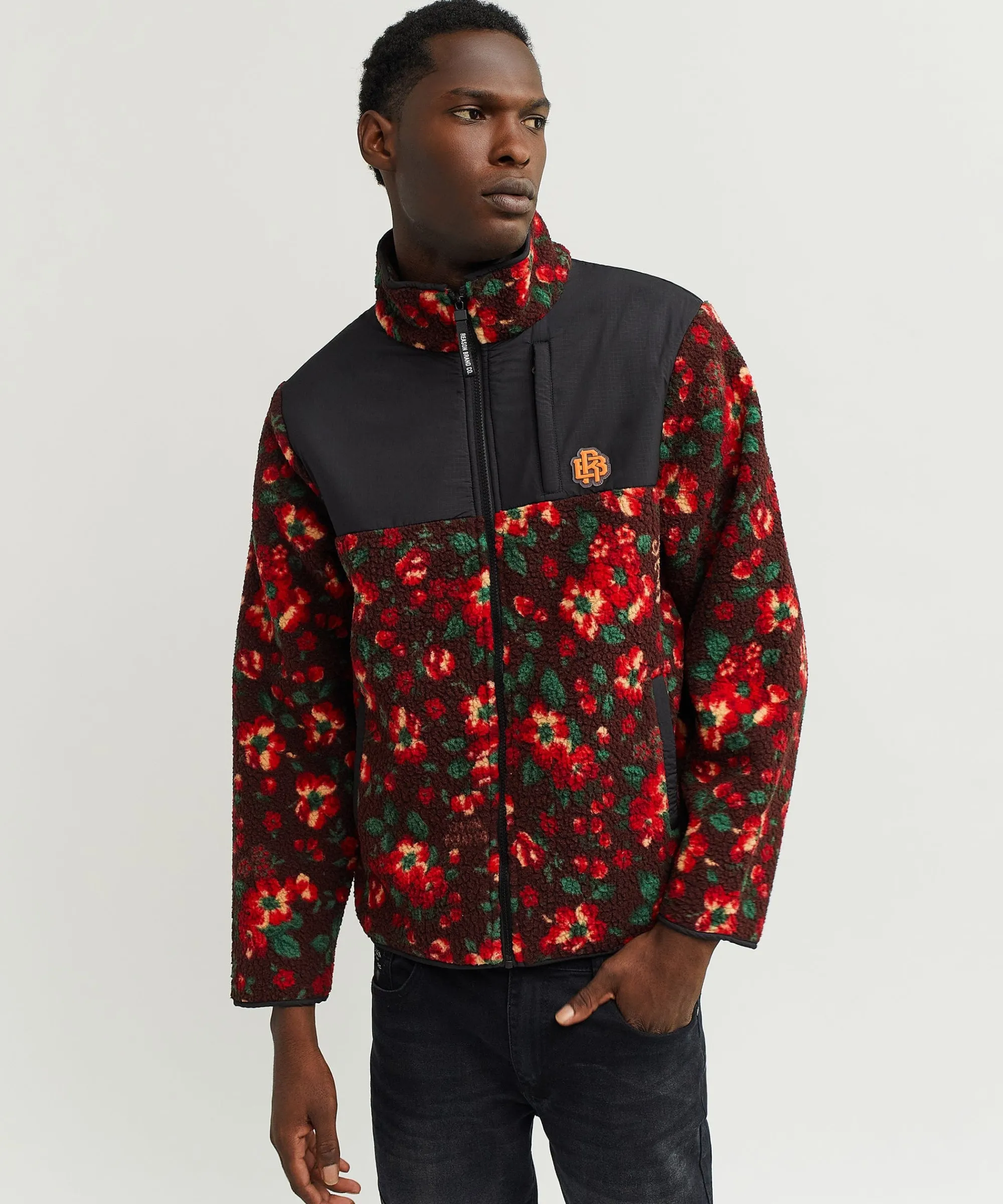 rb_series_sherpa_fleece_zip_up_jacket__flowers_0.webp Shop RB Series Sherpa Fleece Zip Up Jacket - Flowers Sherpa