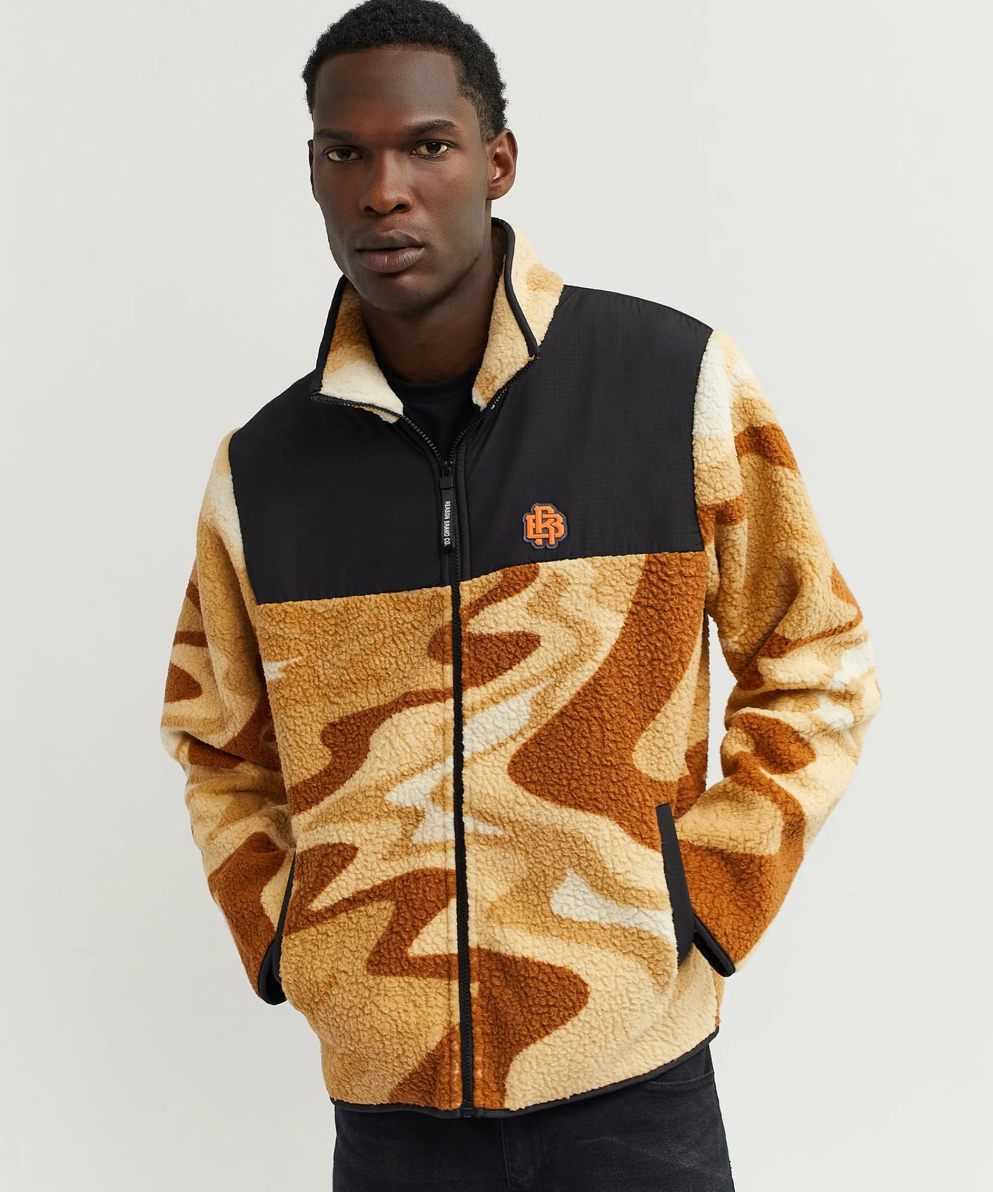 rb_series_sherpa_fleece_zip_up_jacket__sunset_0.webp Sale RB Series Sherpa Fleece Zip Up Jacket - Sunset Sherpa