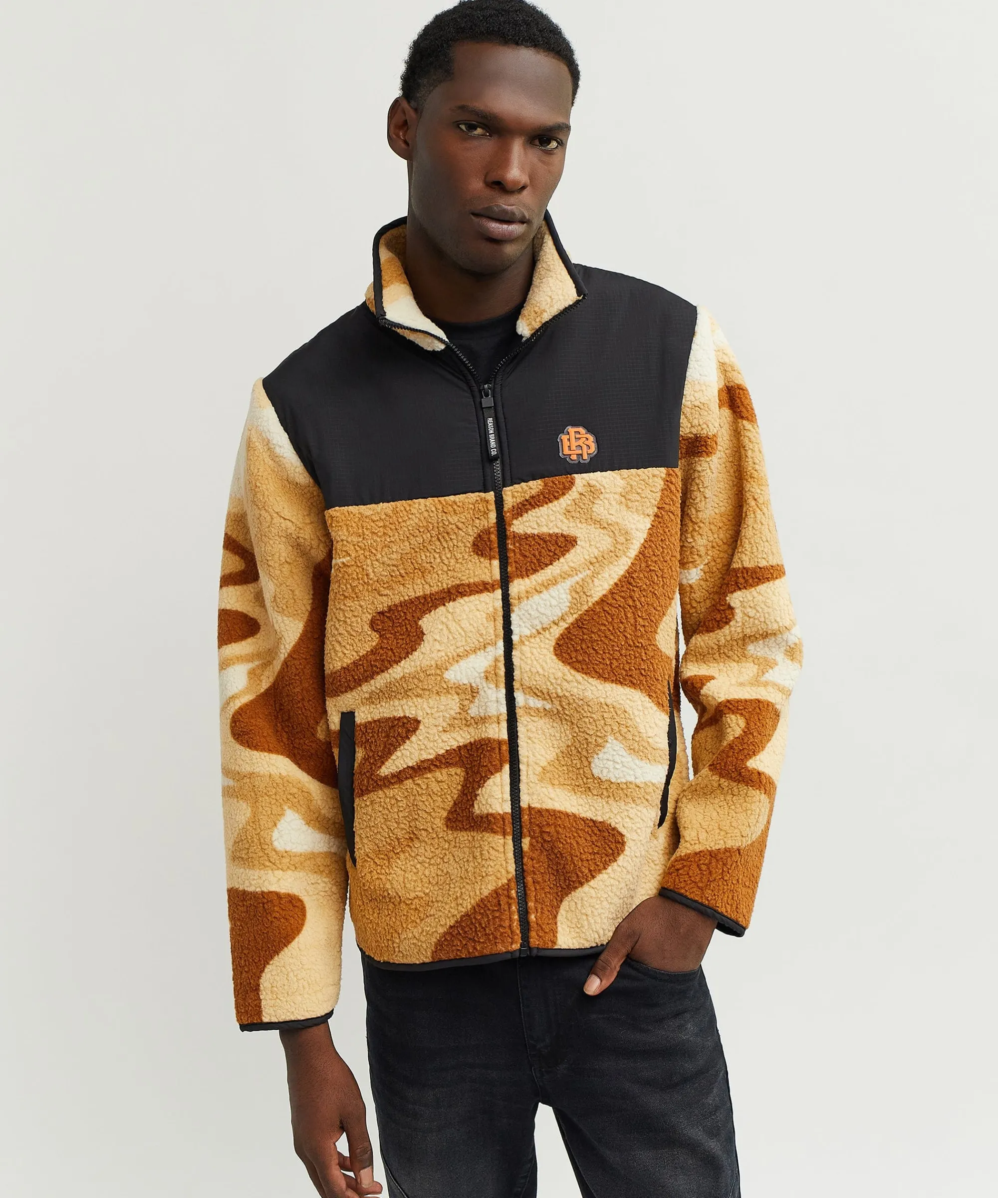 rb_series_sherpa_fleece_zip_up_jacket__sunset_2.webp Sale RB Series Sherpa Fleece Zip Up Jacket - Sunset Sherpa