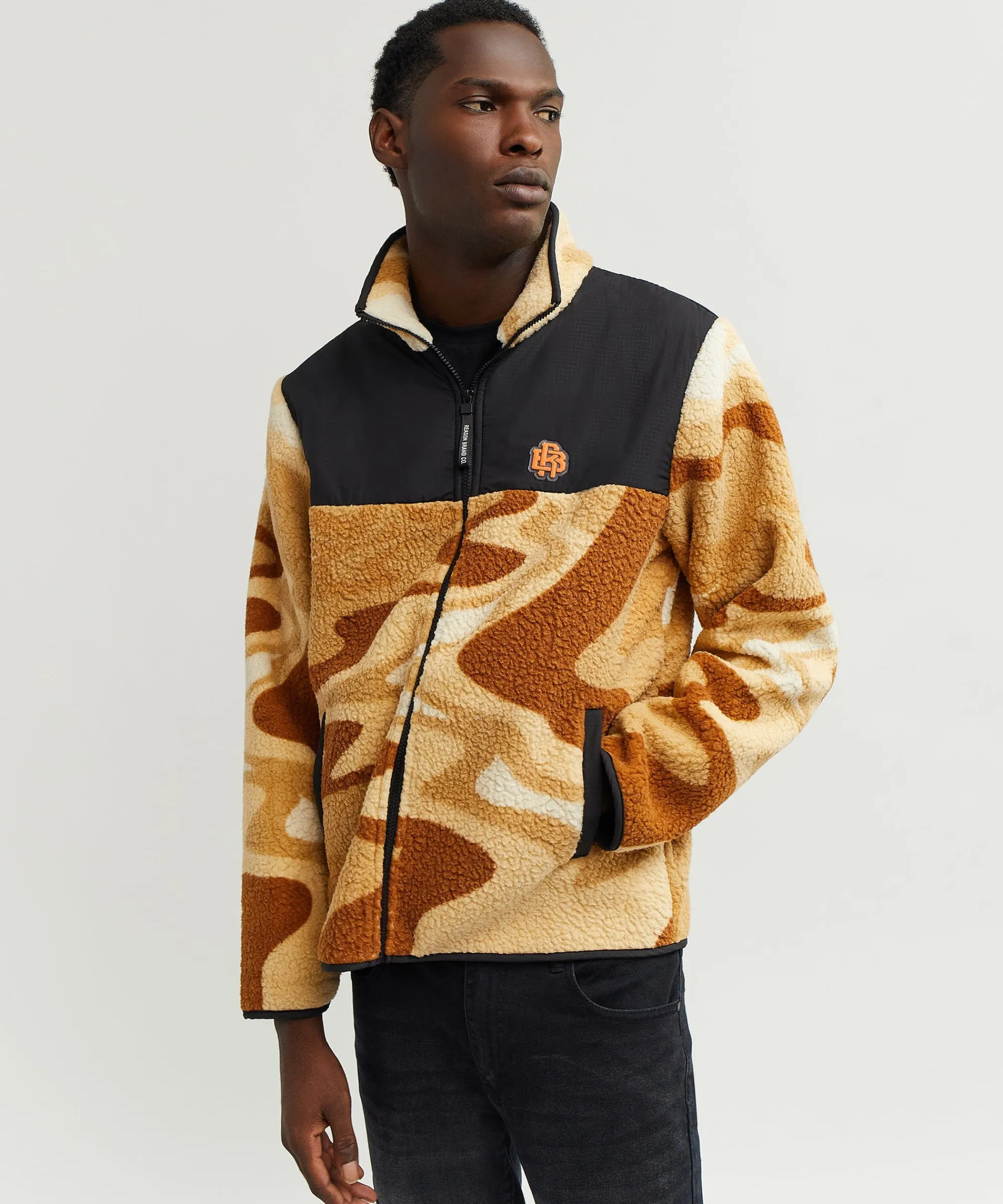 rb_series_sherpa_fleece_zip_up_jacket__sunset_3.webp Sale RB Series Sherpa Fleece Zip Up Jacket - Sunset Sherpa