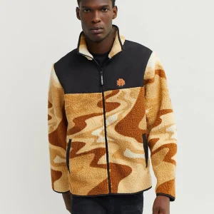 Sale RB Series Sherpa Fleece Zip Up Jacket - Sunset Sherpa