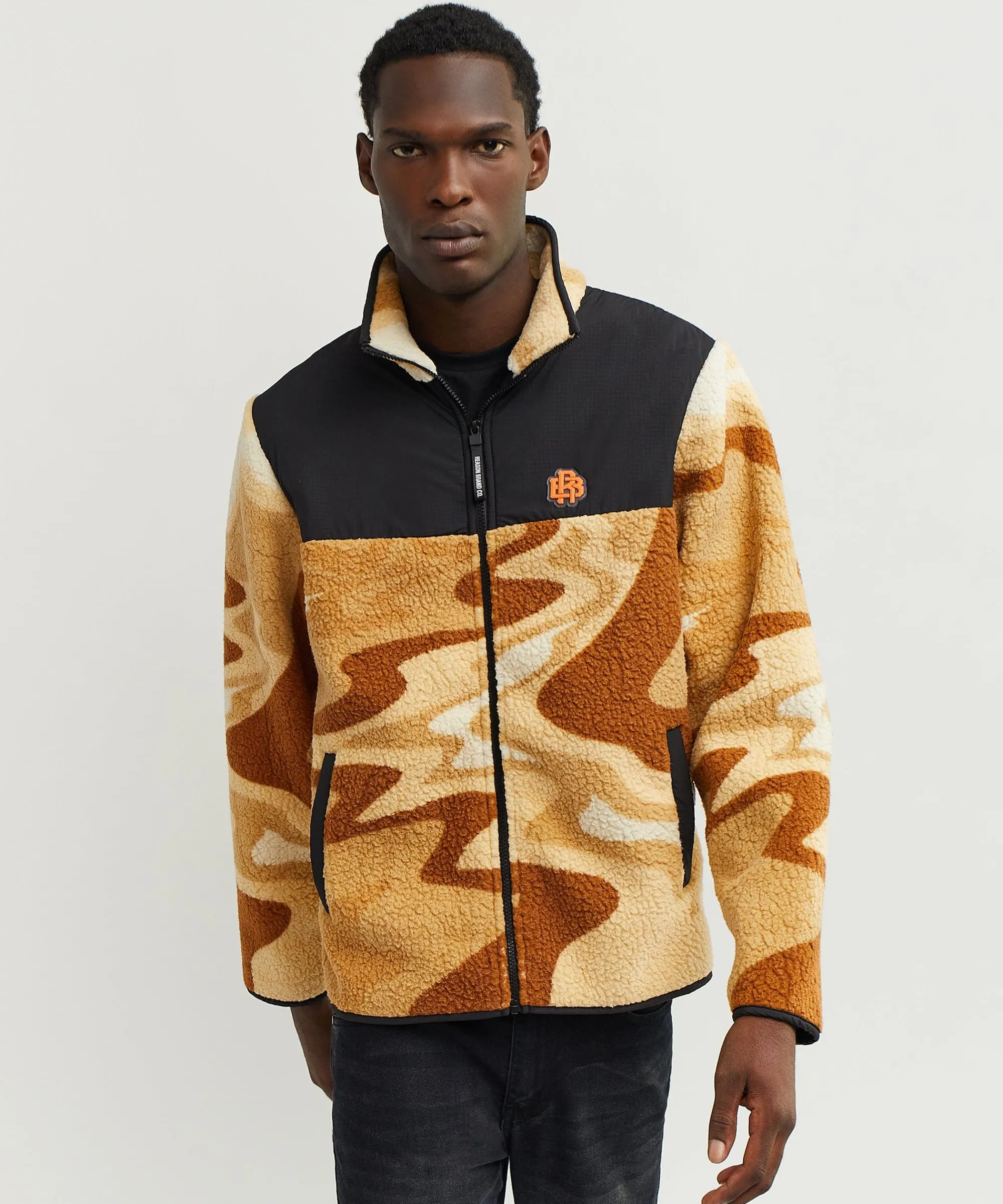 rb_series_sherpa_fleece_zip_up_jacket__sunset_4.webp Sale RB Series Sherpa Fleece Zip Up Jacket - Sunset Sherpa