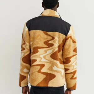 Sale RB Series Sherpa Fleece Zip Up Jacket - Sunset Sherpa