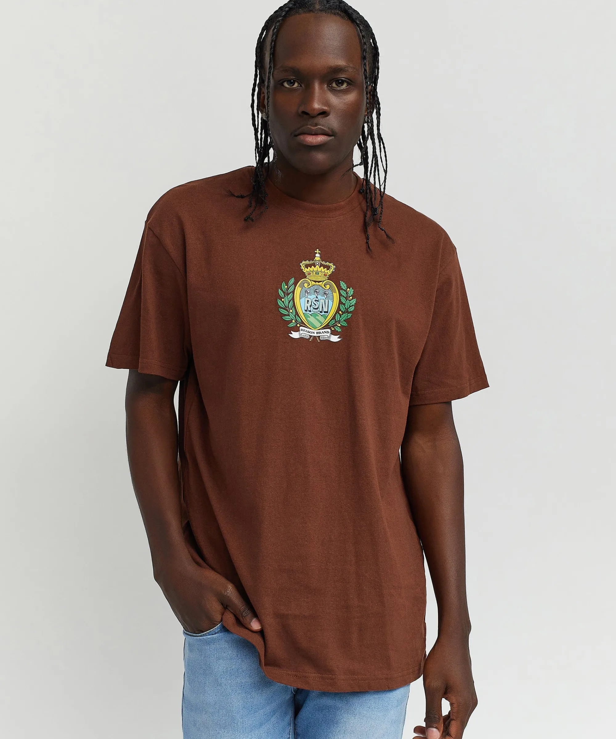 reason_regal_short_sleeve_tee__brown_3.webp Clearance Reason Regal Short Sleeve Tee - Brown Graphic Tees