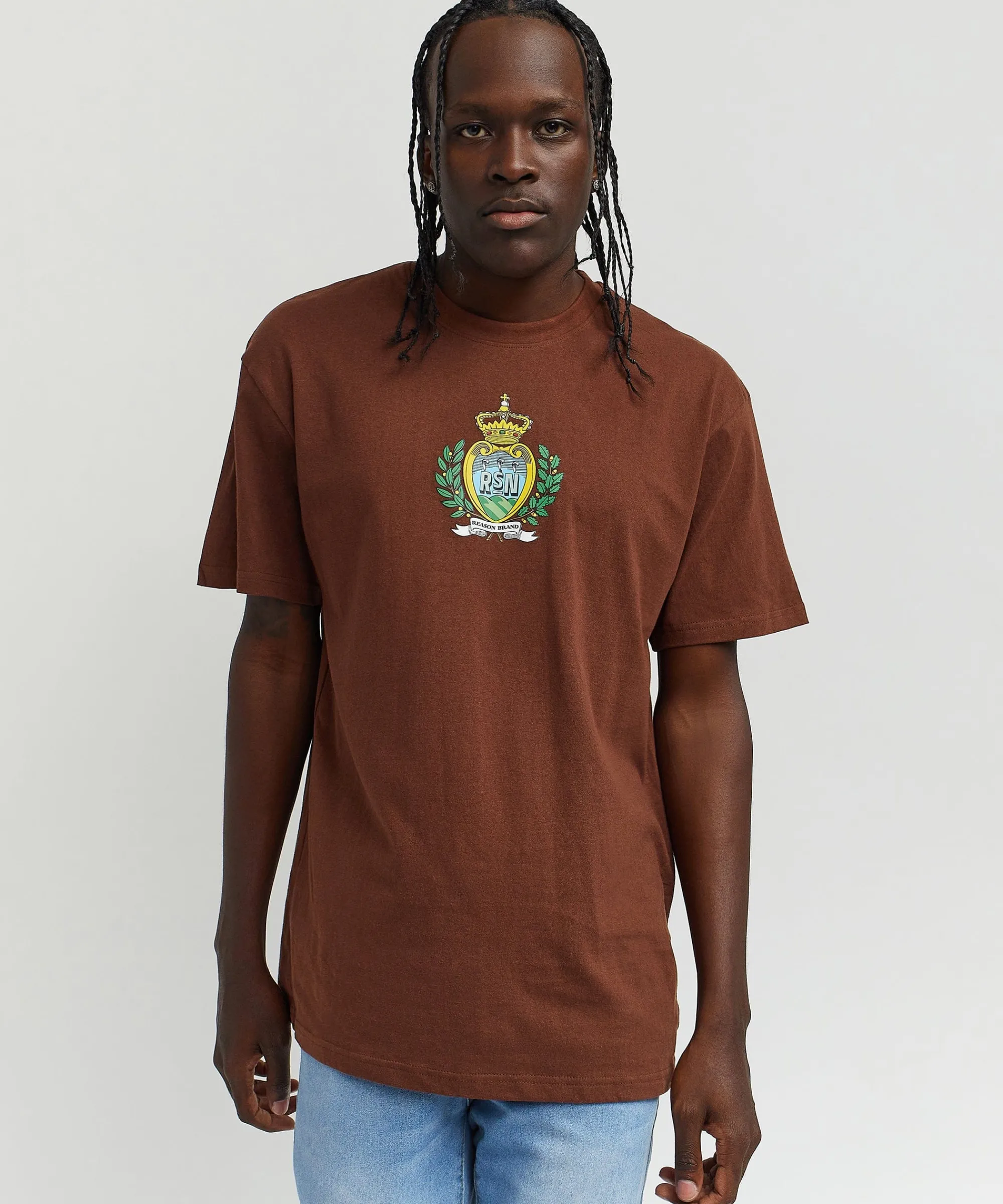 reason_regal_short_sleeve_tee__brown_4.webp Clearance Reason Regal Short Sleeve Tee - Brown Graphic Tees
