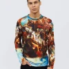Clearance Renaissance Allover Print Long Sleeve Tee Long Sleeve Tees | Graphic Tees