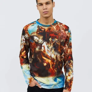 Clearance Renaissance Allover Print Long Sleeve Tee Long Sleeve Tees | Graphic Tees