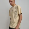Best Sale Respect Embroidered Short Sleeve Tee - Khaki Graphic Tees