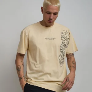 Best Sale Respect Embroidered Short Sleeve Tee - Khaki Graphic Tees