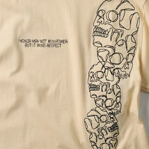 Best Sale Respect Embroidered Short Sleeve Tee - Khaki Graphic Tees
