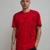 Cheap Respect Embroidered Short Sleeve Tee - Red Graphic Tees