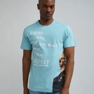 Sale Respect Oversized Short Sleeve Tee - Light Blue Oversized Tees | Graphic Tees