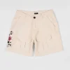 Fashion Roses Woven Shorts - Cream Shorts