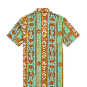 Hot Royal Chain Allover Print Short Sleeve Shirt Button Downs