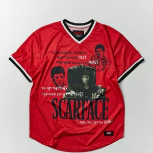 Flash Sale Scarface™ Baseball Jersey - Red Jerseys