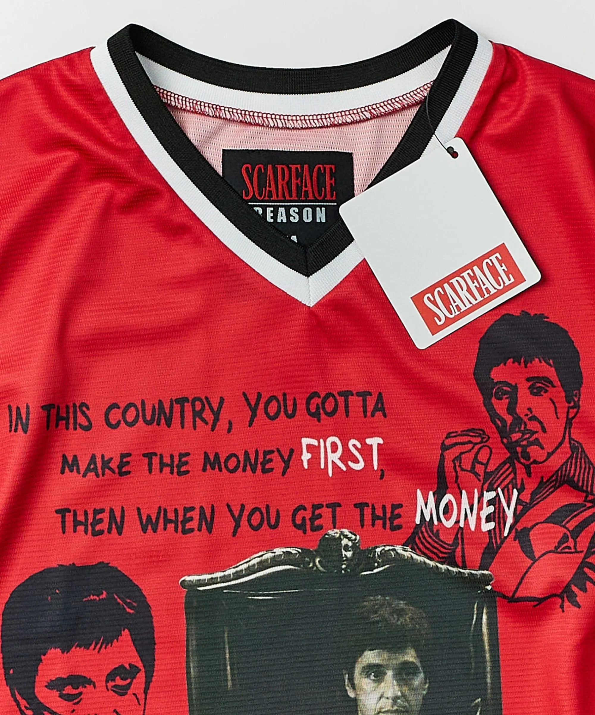 scarface_baseball_jersey__red_4.webp Flash Sale Scarface™ Baseball Jersey - Red Jerseys