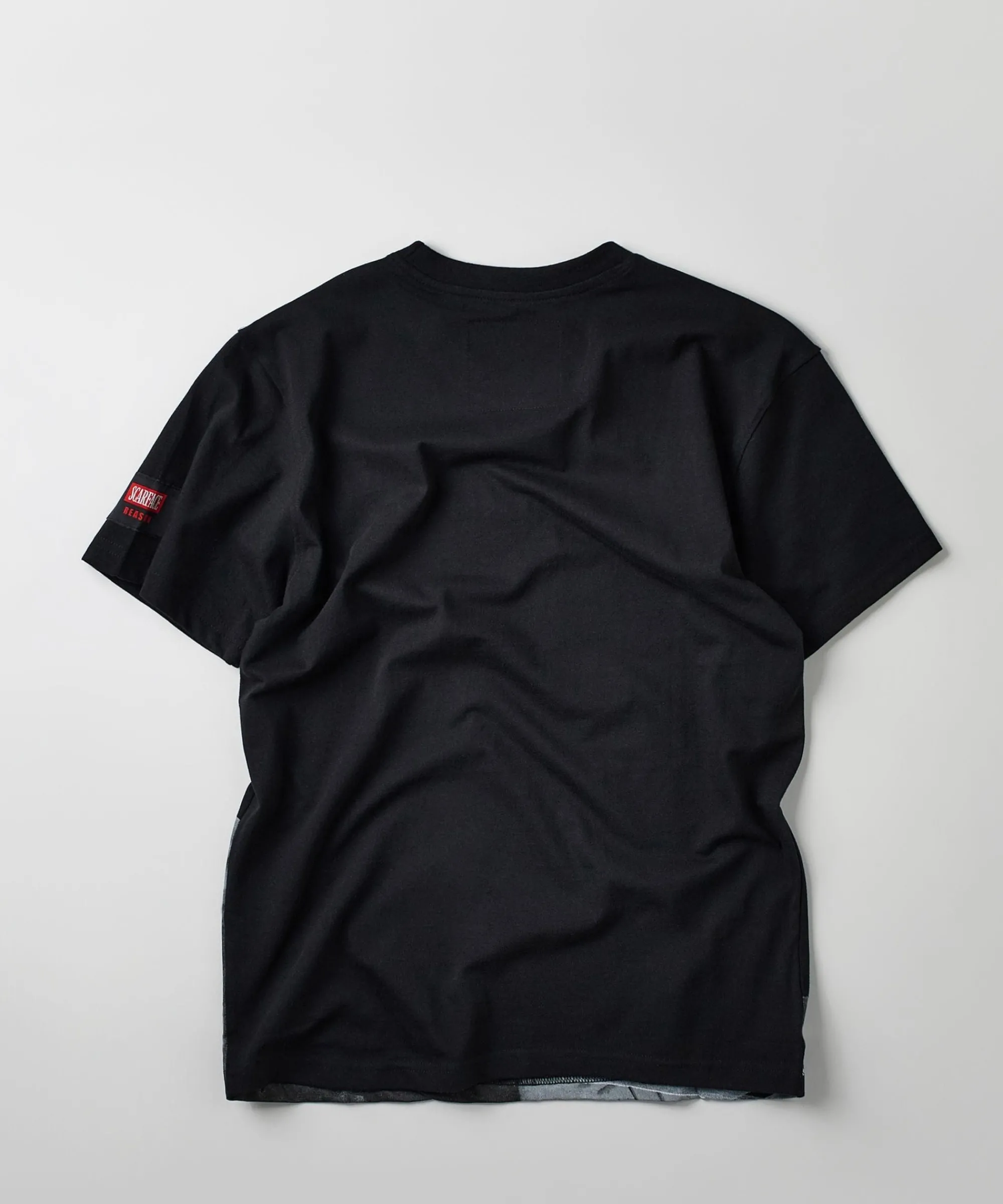 scarface_old_english_short_sleeve_tee__black_3.webp Shop Scarface Old English Short Sleeve Tee - Black Graphic Tees
