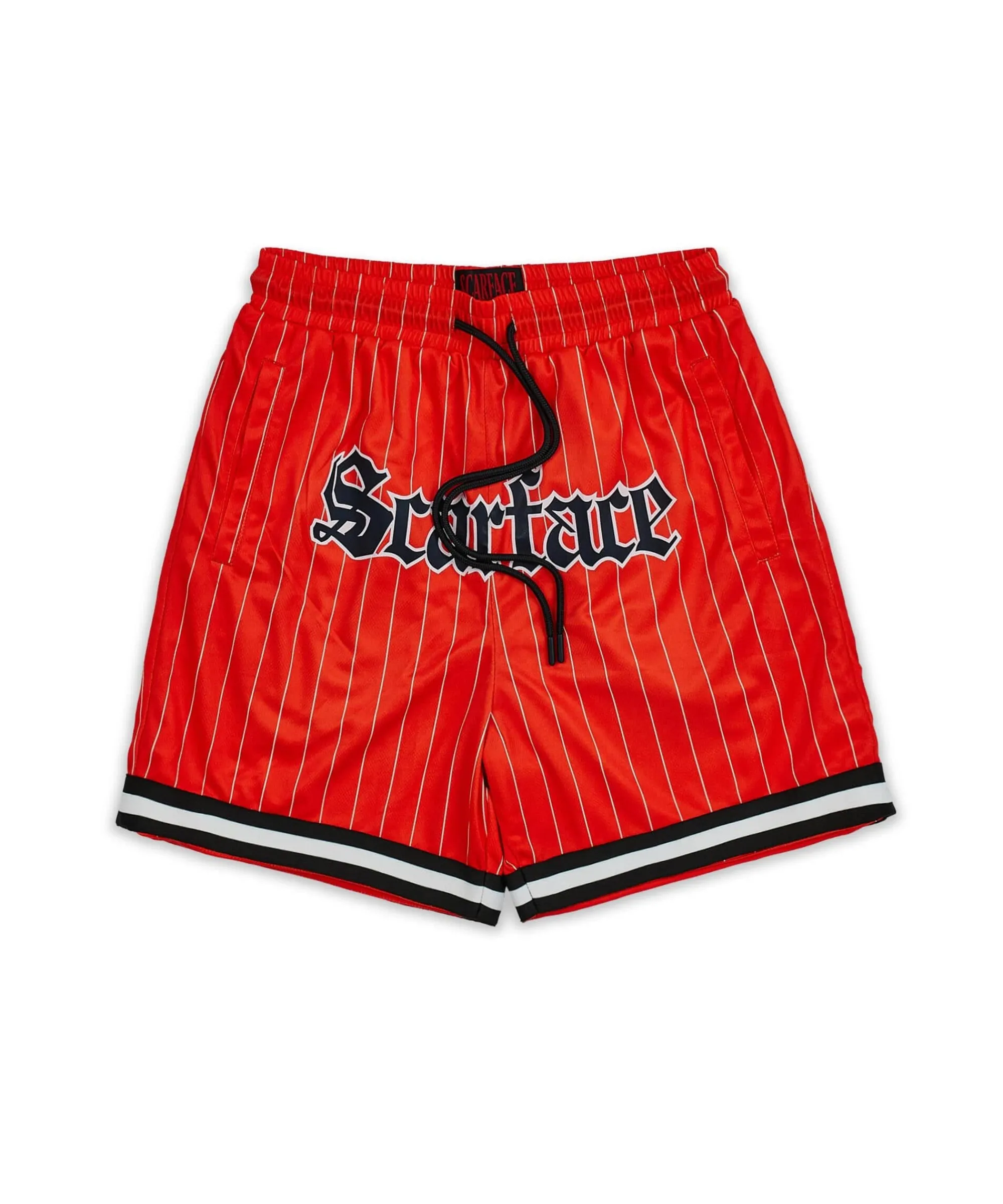 scarface_pinstripe_mesh_shorts__red_0.webp Outlet Scarface™ Pinstripe Mesh Shorts - Red Shop All Bottoms | Shorts