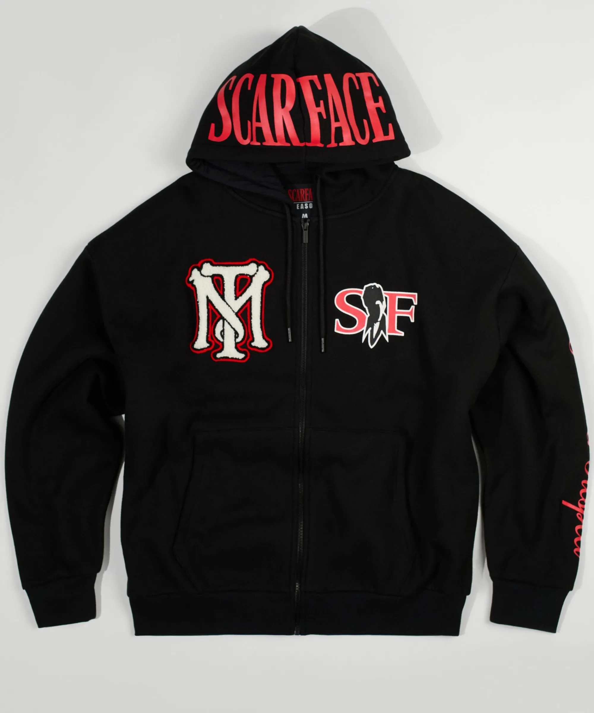scarface_respect_full_zip_hoodie__black_0.webp Outlet Scarface Respect Full Zip Hoodie - Black Hoodies | Hoodies