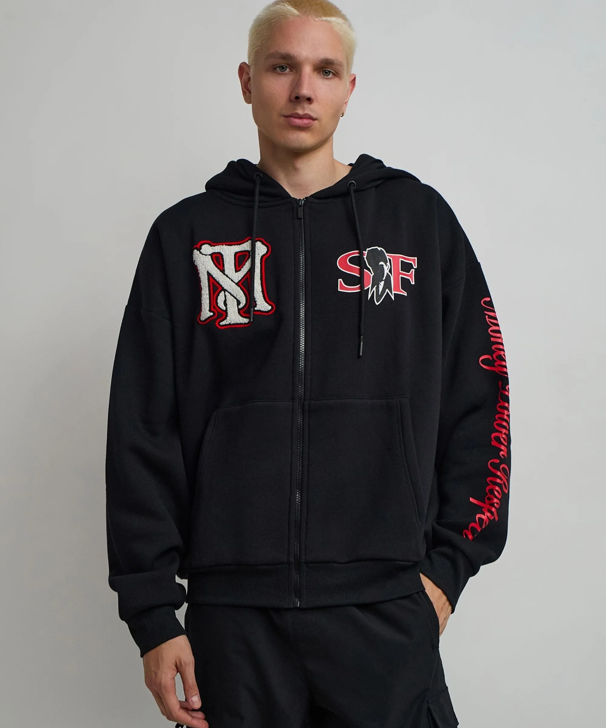 scarface_respect_full_zip_hoodie__black_2.webp Outlet Scarface Respect Full Zip Hoodie - Black Hoodies | Hoodies