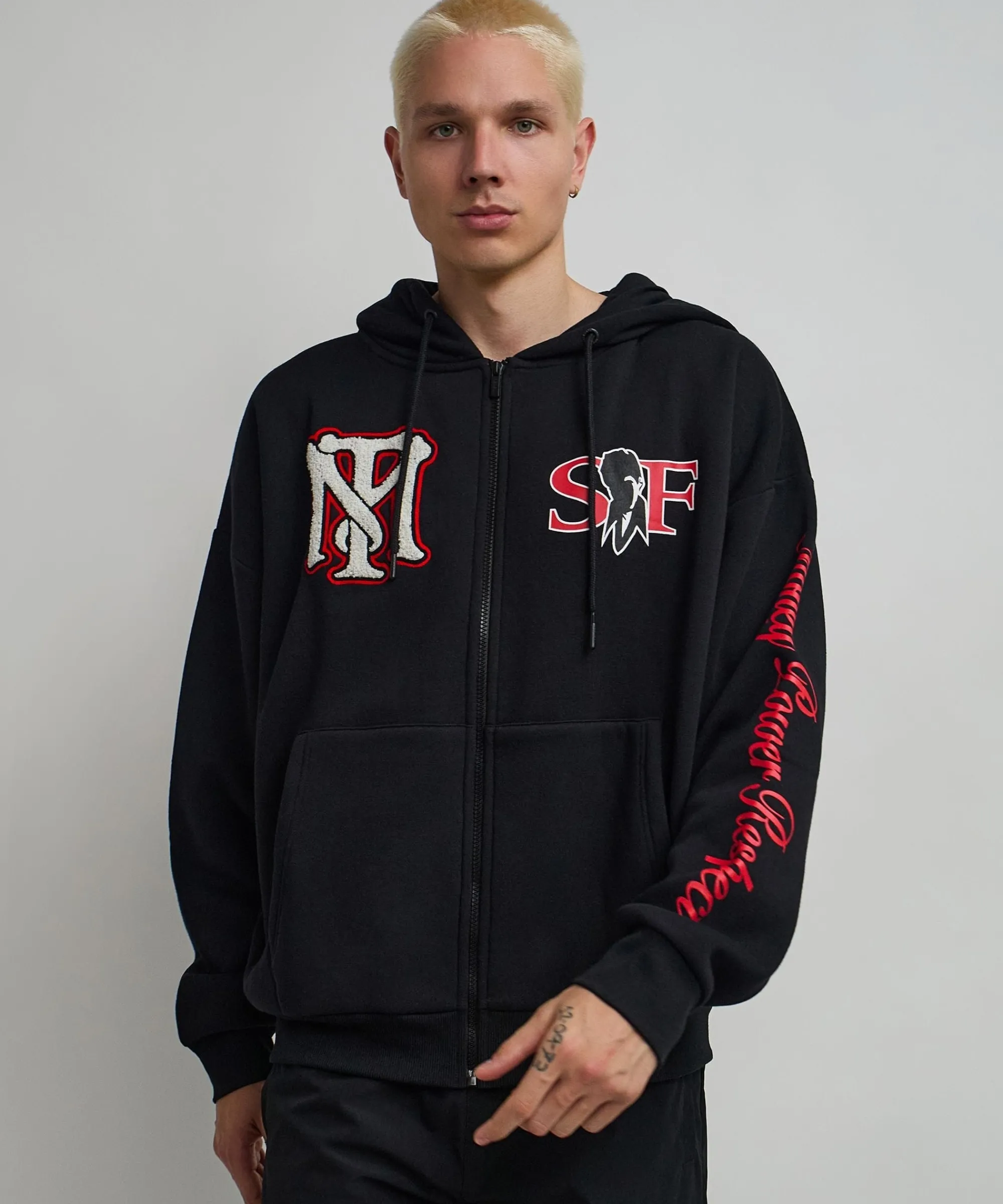 scarface_respect_full_zip_hoodie__black_3.webp Outlet Scarface Respect Full Zip Hoodie - Black Hoodies | Hoodies