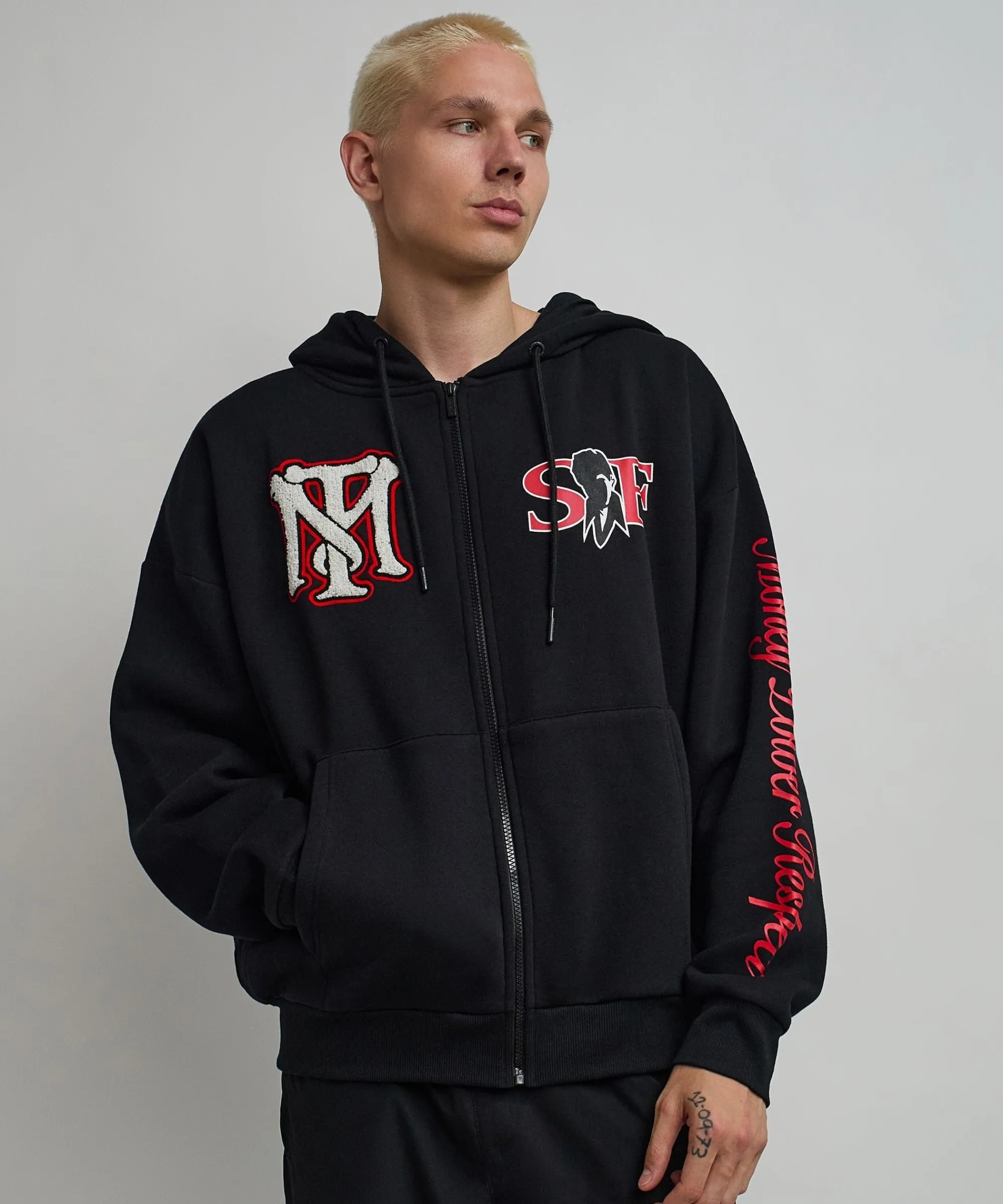 scarface_respect_full_zip_hoodie__black_5.webp Outlet Scarface Respect Full Zip Hoodie - Black Hoodies | Hoodies