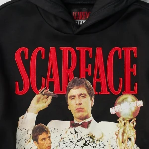 Cheap Scarface Say Hello Embroidered Patch Hoodie - Black Hoodies | Hoodies
