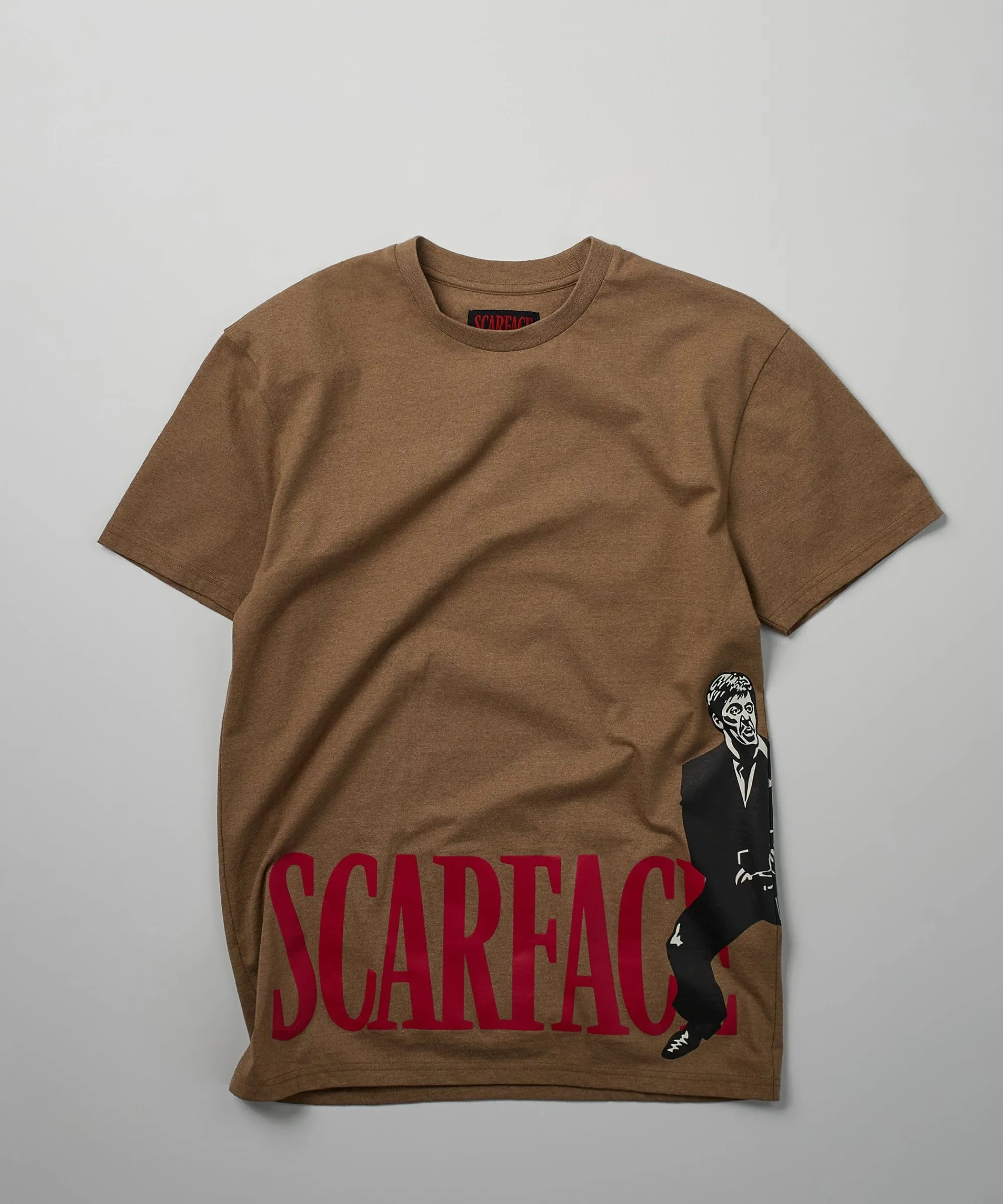 scarface_side_print_short_sleeve_tee__brown_0.webp New Scarface™ Side Print Short Sleeve Tee - Brown Graphic Tees