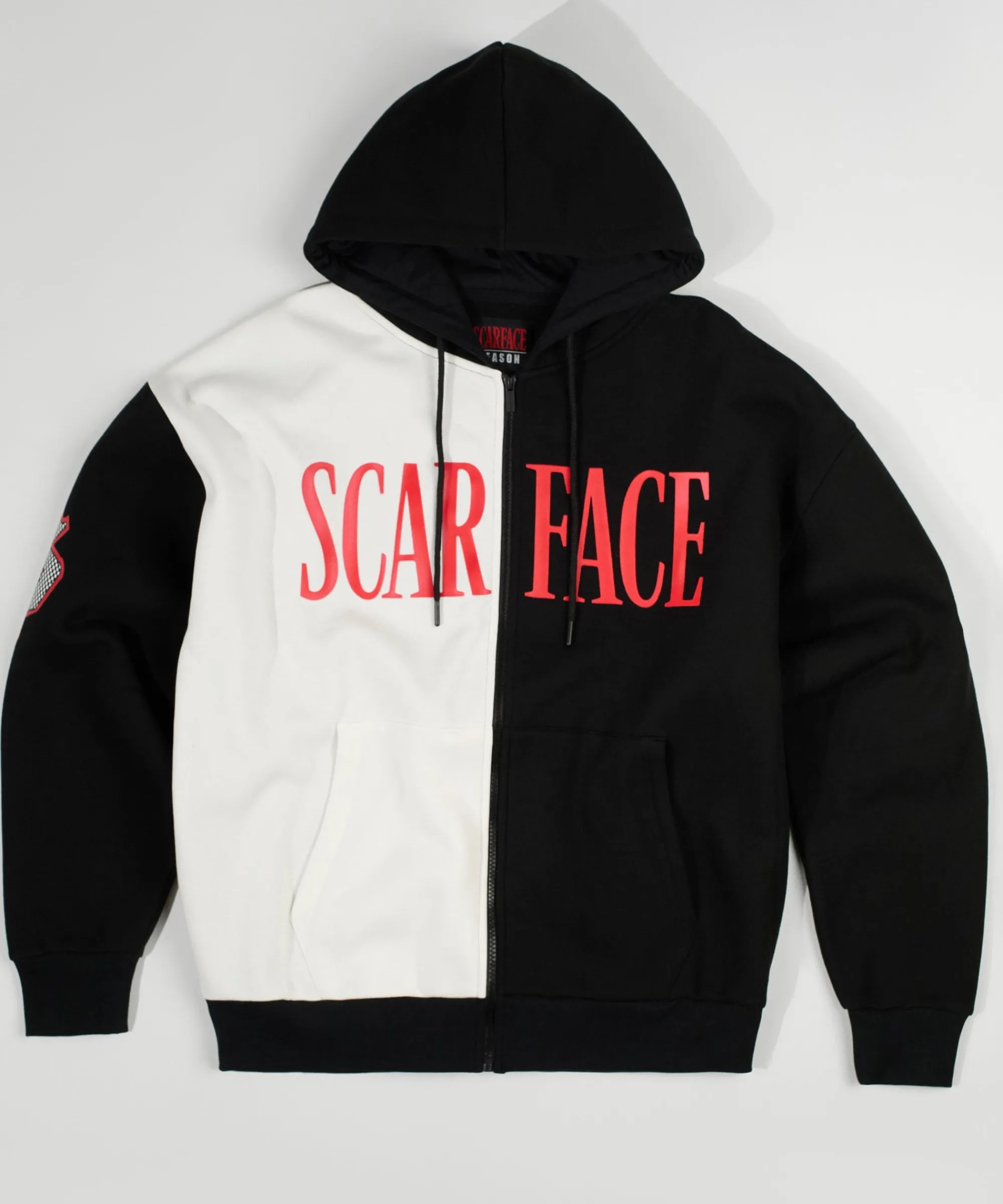 scarface_split_full_zip_oversized_hoodie__blackwhite_0.webp Flash Sale Scarface Split Full Zip Oversized Hoodie - Black&White Hoodies | Hoodies