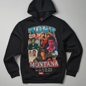 Cheap Scarface Tony Montana Hoodie - Black Hoodies | Hoodies