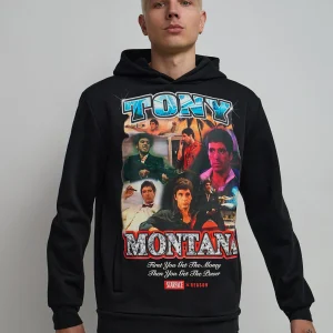 Cheap Scarface Tony Montana Hoodie - Black Hoodies | Hoodies