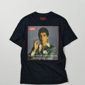 Cheap Scarface Truth Short Sleeve Tee - Black Graphic Tees