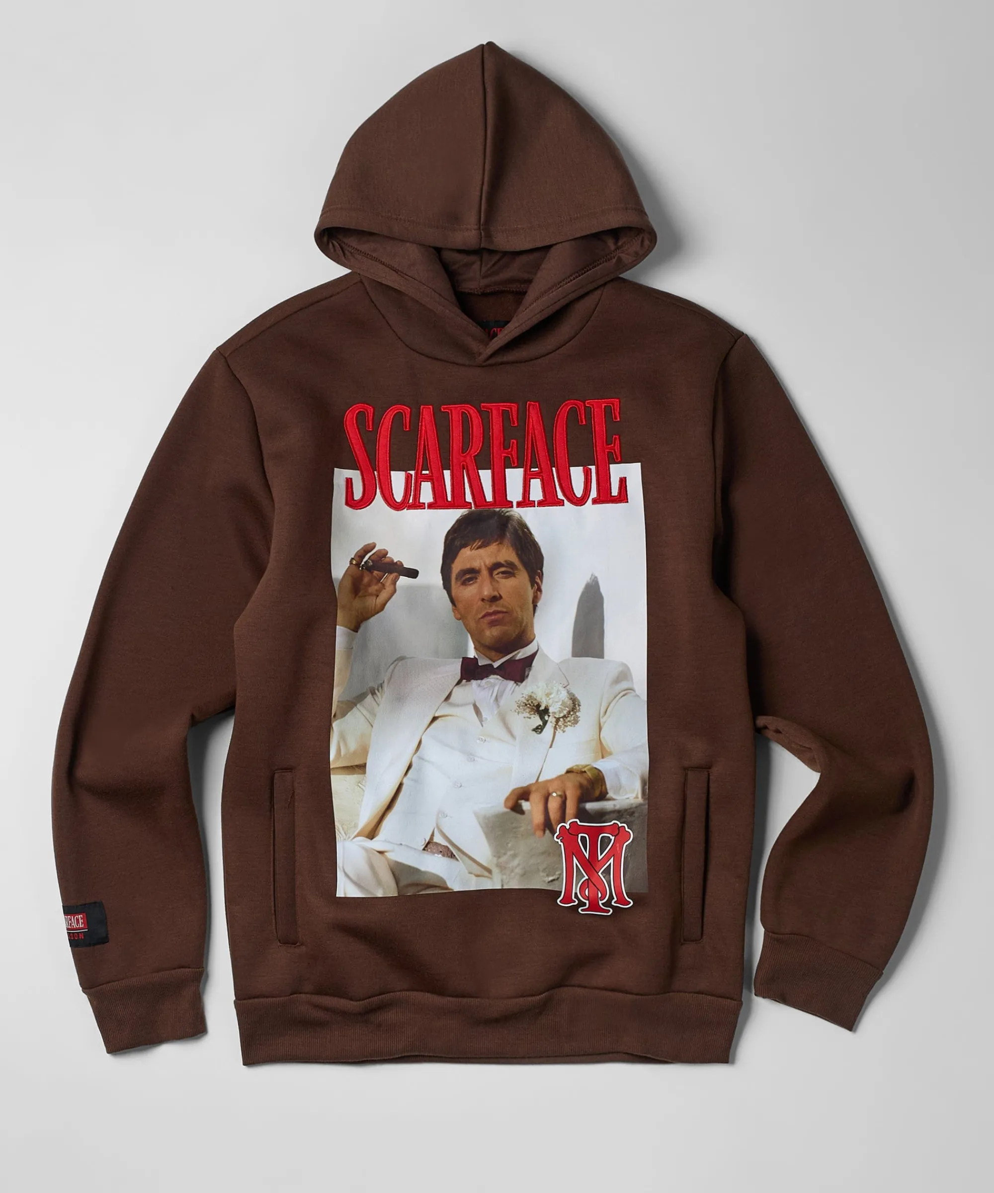 scarface_white_suit_hoodie__brown_0.webp Discount Scarface White Suit Hoodie - Brown Hoodies | Hoodies