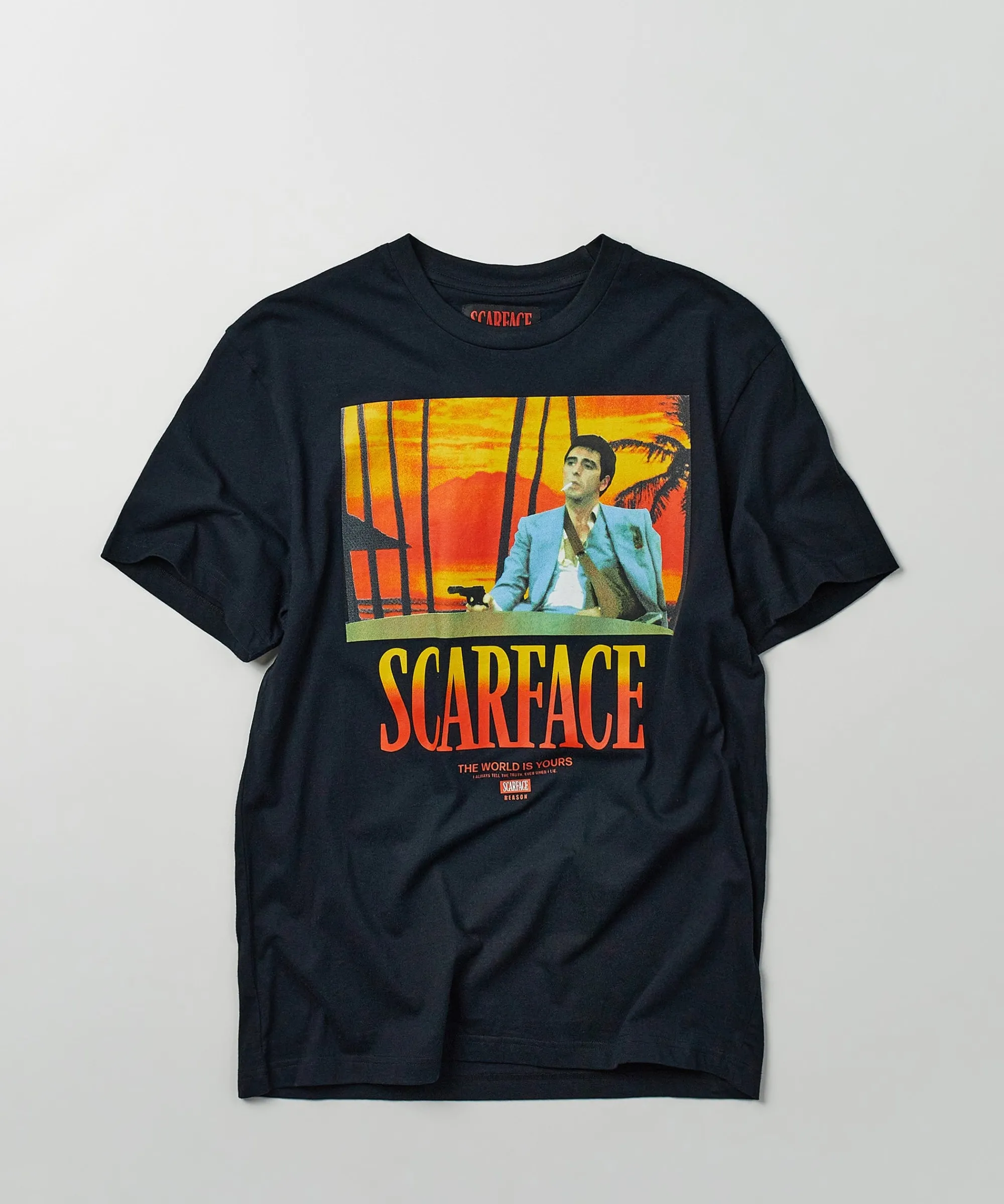 scarface_world_is_yours_short_sleeve_tee__black_1.webp Shop Scarface World Is Yours Short Sleeve Tee - Black Graphic Tees