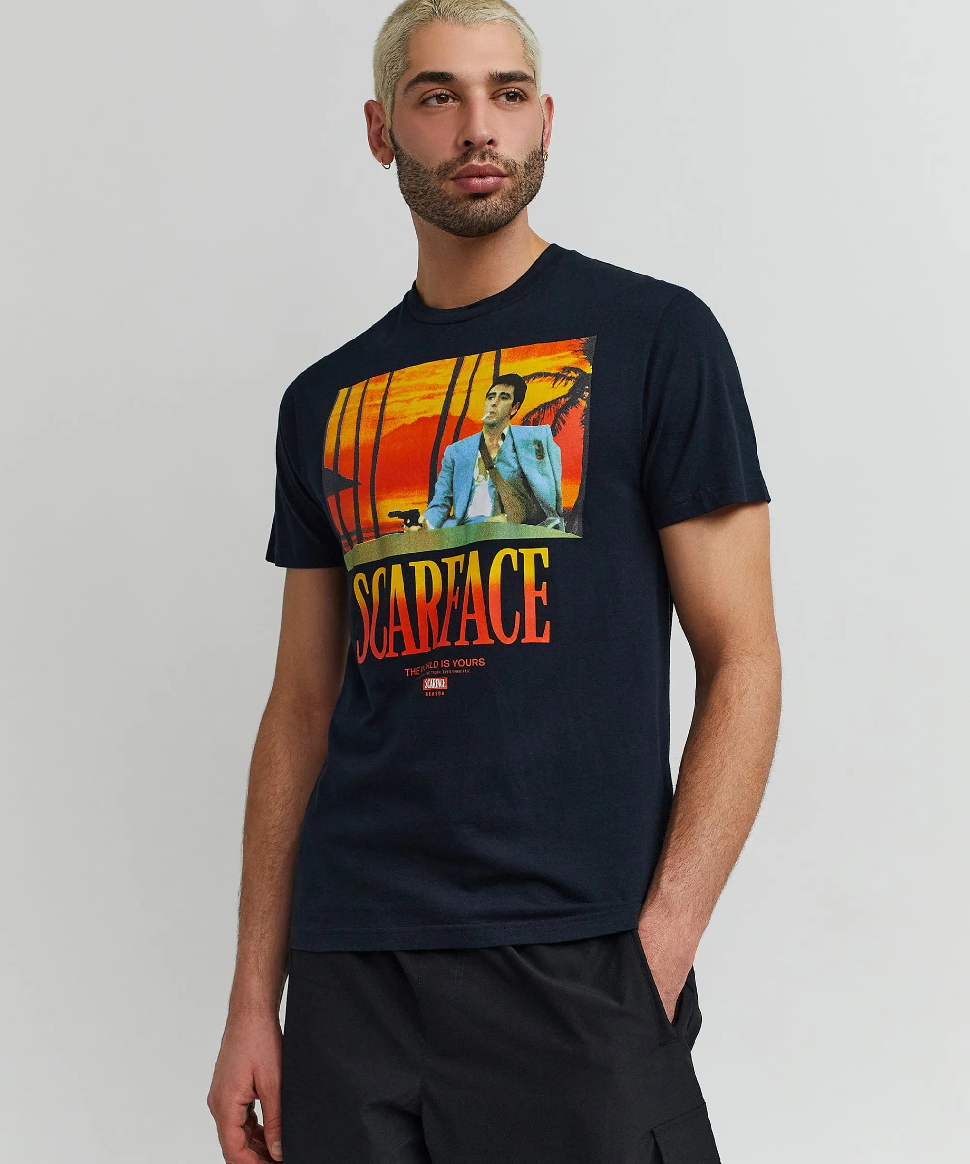 scarface_world_is_yours_short_sleeve_tee__black_2.webp Shop Scarface World Is Yours Short Sleeve Tee - Black Graphic Tees