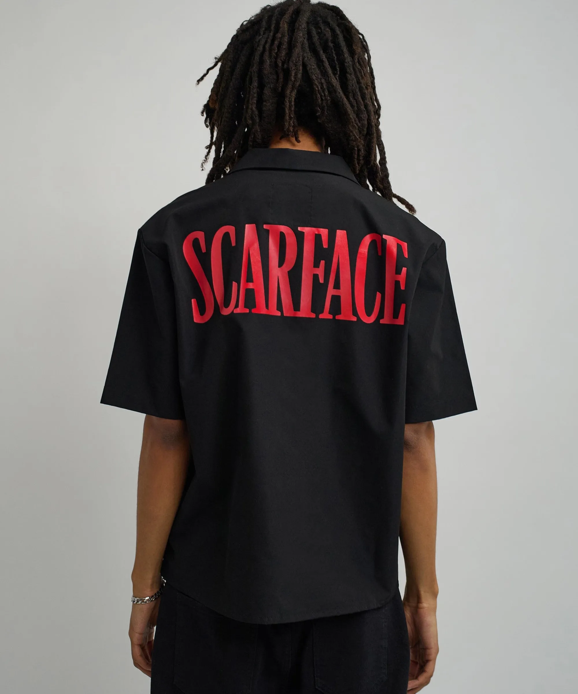 scarface_woven_shirt__black_6.webp Best Scarface Woven Shirt - Black Button Downs | Oversized Tees