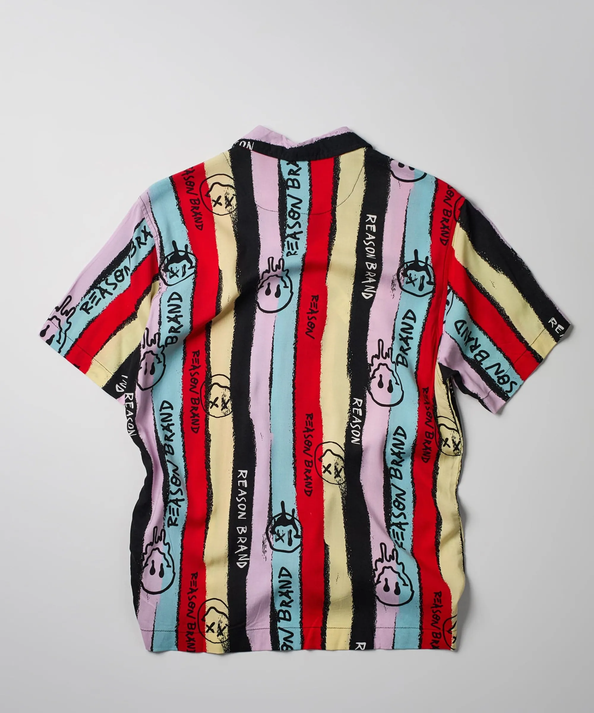 smiley_face_allover_print_short_sleeve_shirt_3.webp New Smiley Face Allover Print Short Sleeve Shirt Button Downs