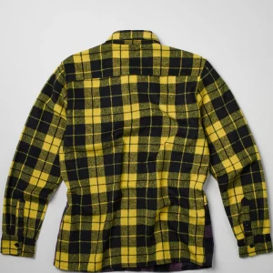 Best Spliced Checkered Color Blocked Overshirt - Purple Button Downs | Flannels