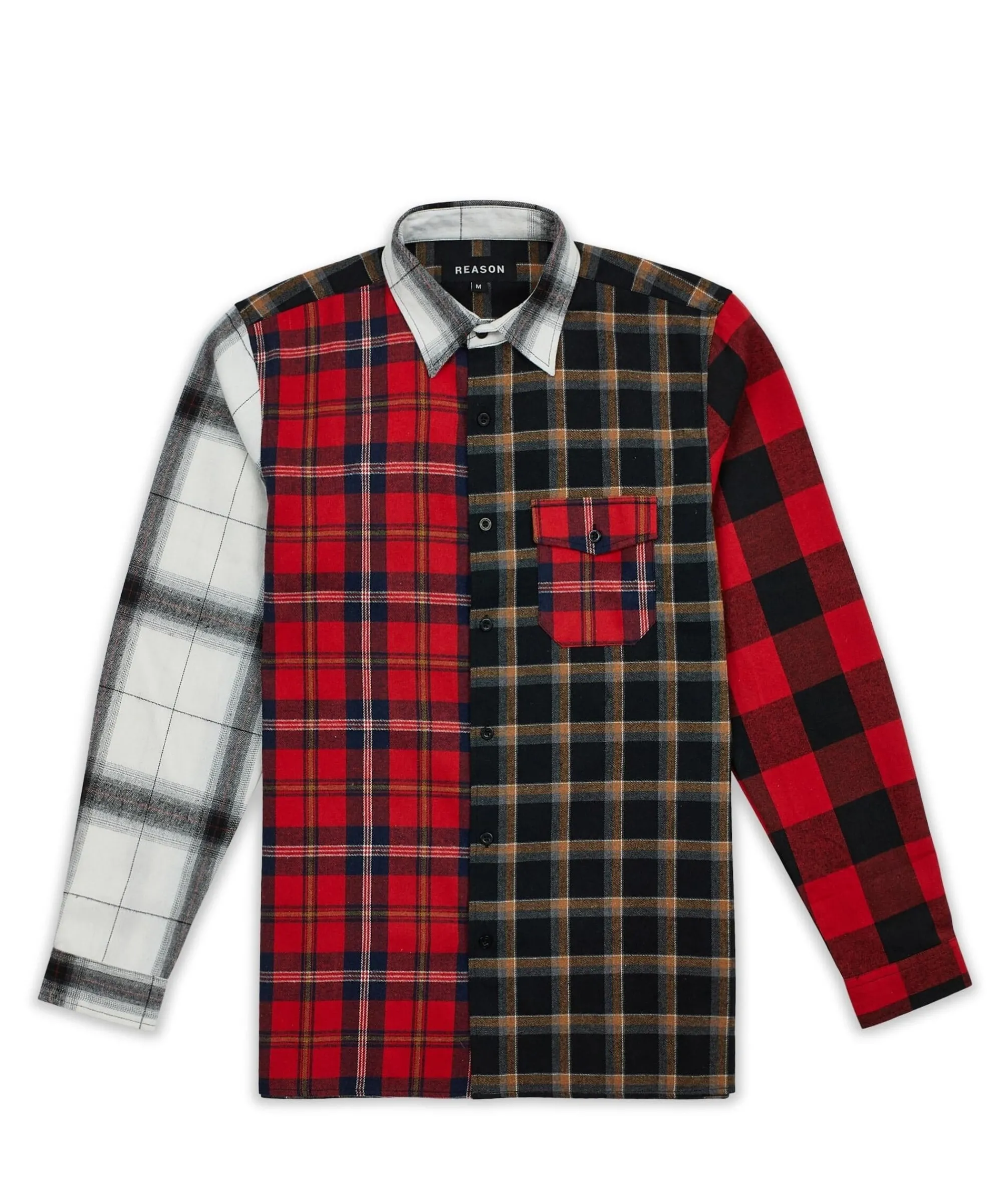 split_flannel_checkered_shirt__multi_4.webp Online Split Flannel Checkered Shirt - Multi Flannels | Button Downs