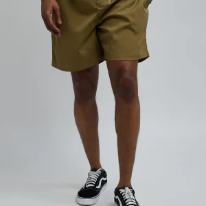 Clearance Spritz Embroidered Texture Woven Shorts - Brown Shop All Bottoms | Shorts