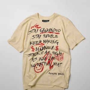 Sale Stay Grounded Short Sleeve Tee - Sand Graphic Tees