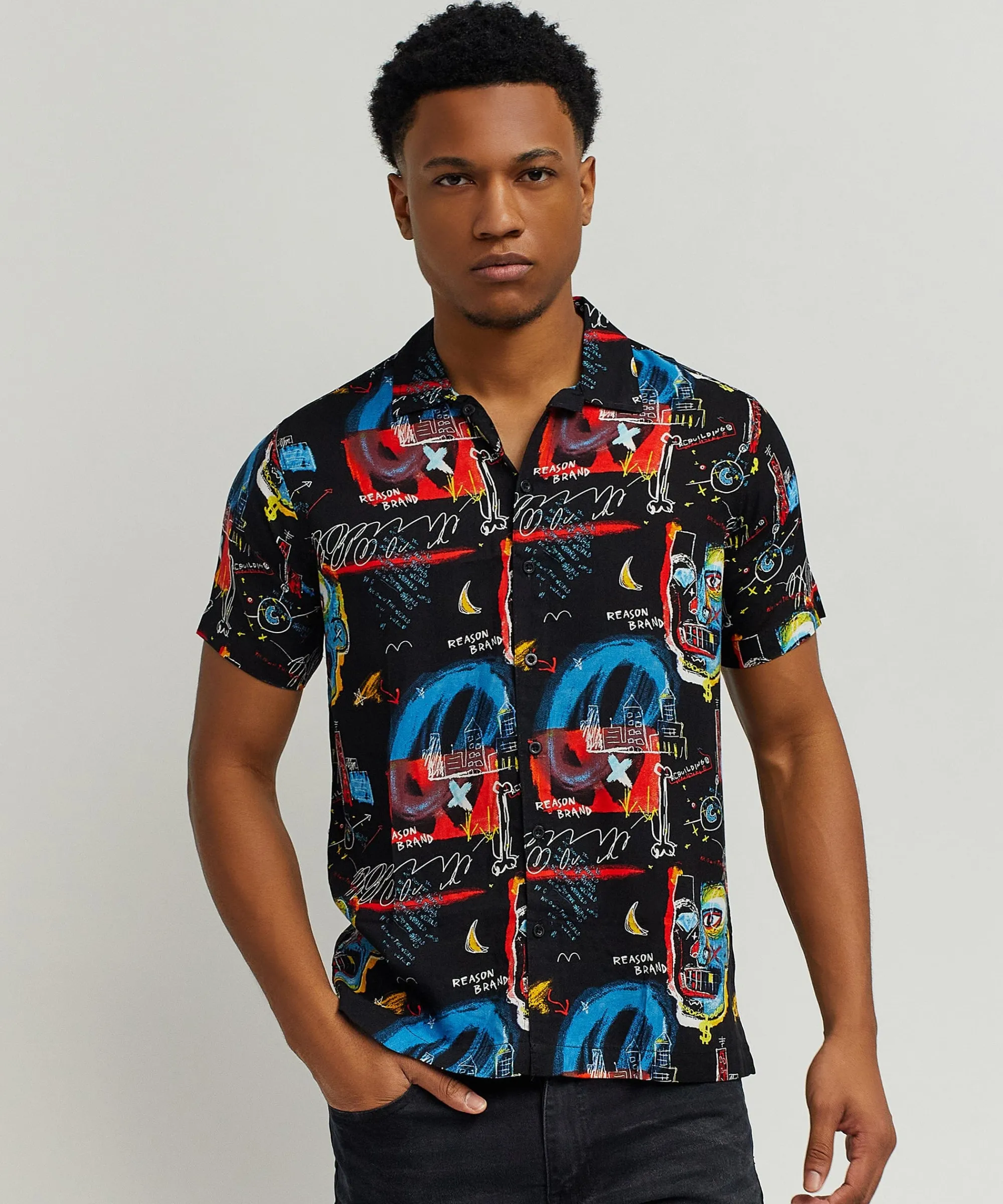 street_art_allover_print_short_sleeve_shirt_0.webp Online Street Art Allover Print Short Sleeve Shirt Button Downs