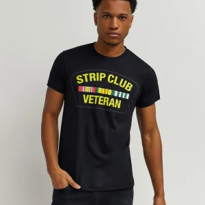 Hot Strip Club Veteran Short Sleeve Tee - Black Graphic Tees