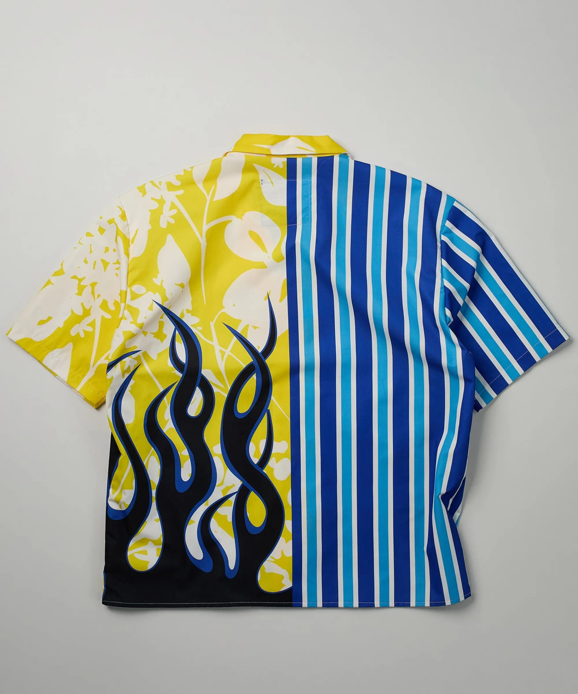 stripes_and_flames_split_short_sleeve_shirt_2.webp Cheap Stripes And Flames Split Short Sleeve Shirt Button Downs