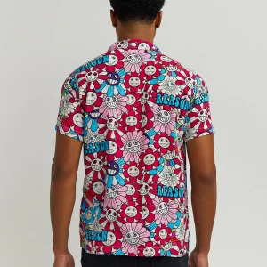 Online Sunflower Allover Print Short Sleeve Shirt Button Downs