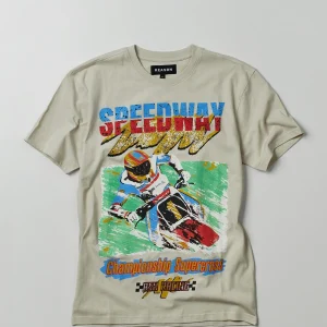 Hot Supercross Short Sleeve Graphic Print Tee - Khaki Graphic Tees