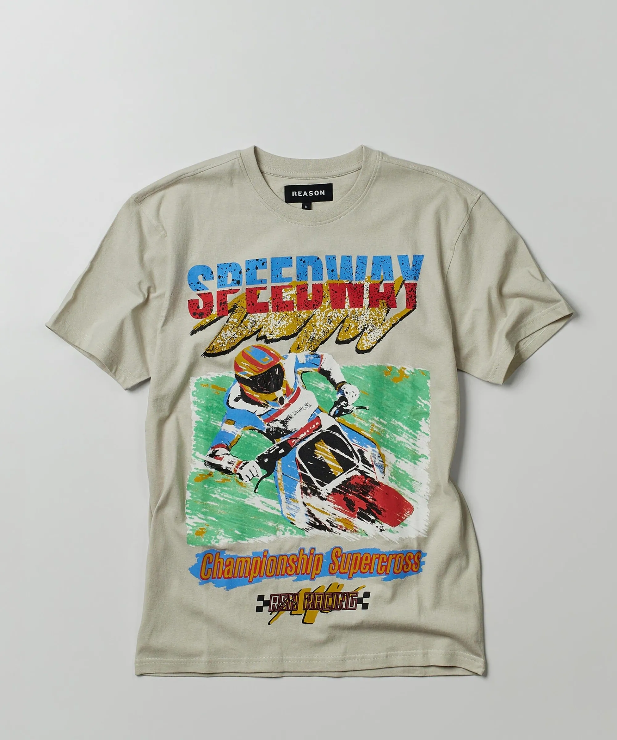 supercross_short_sleeve_graphic_print_tee__khaki_1.webp Hot Supercross Short Sleeve Graphic Print Tee - Khaki Graphic Tees