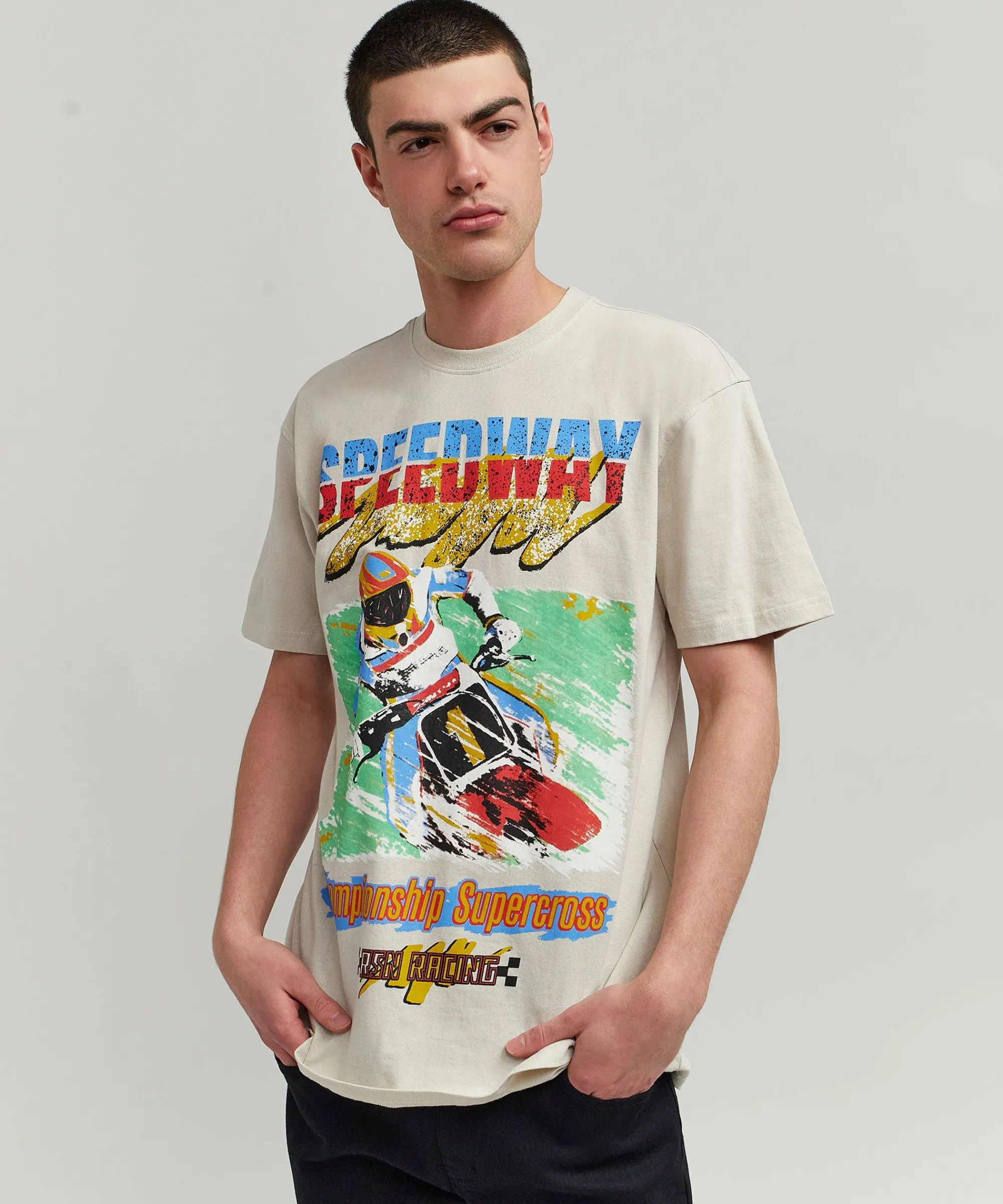 supercross_short_sleeve_graphic_print_tee__khaki_3.webp Hot Supercross Short Sleeve Graphic Print Tee - Khaki Graphic Tees